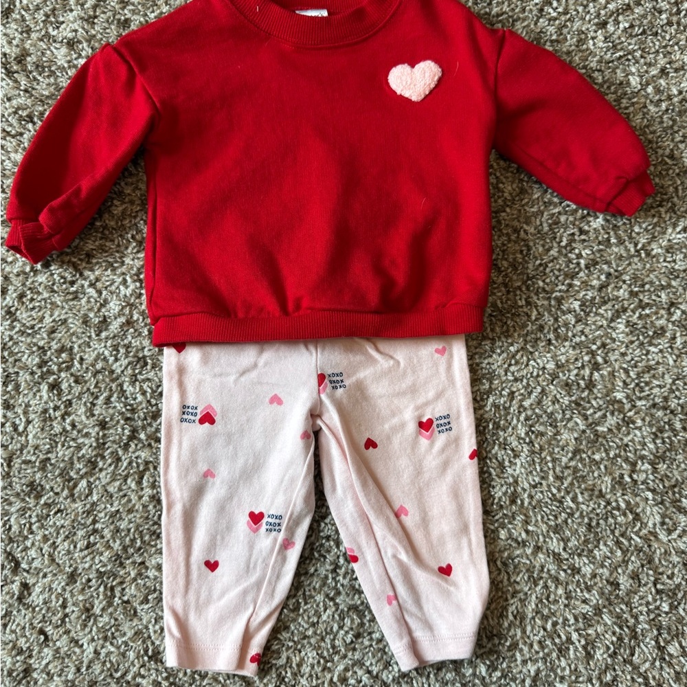 Carter's Red and Pink Matching Set with Heart Details